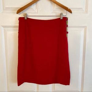 Ports International Red Wool Blend Skirt